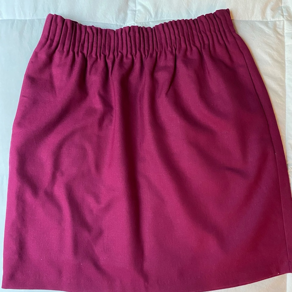 JCrew Raspberry Wool Skirt